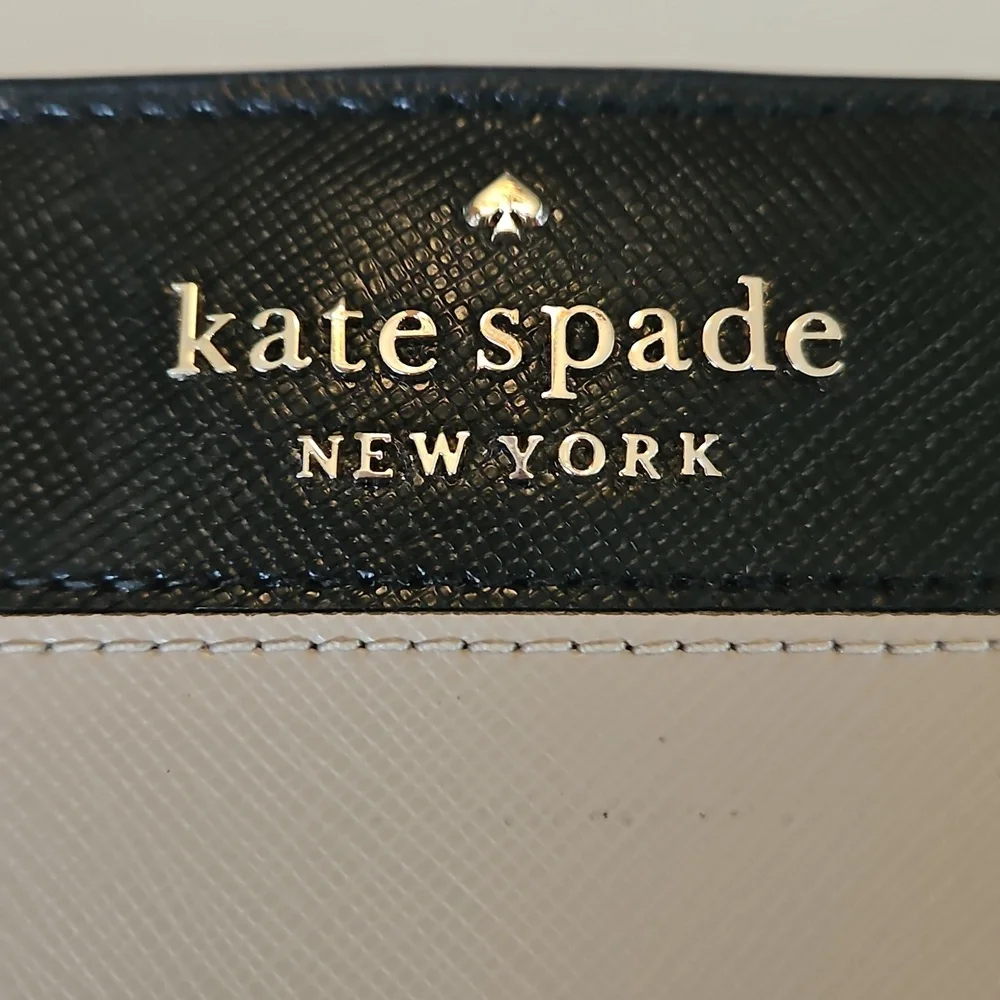 NWT Kate Spade Cameron Slim Bifold Wallet Warm Beige Multi Colorblock WLR00122